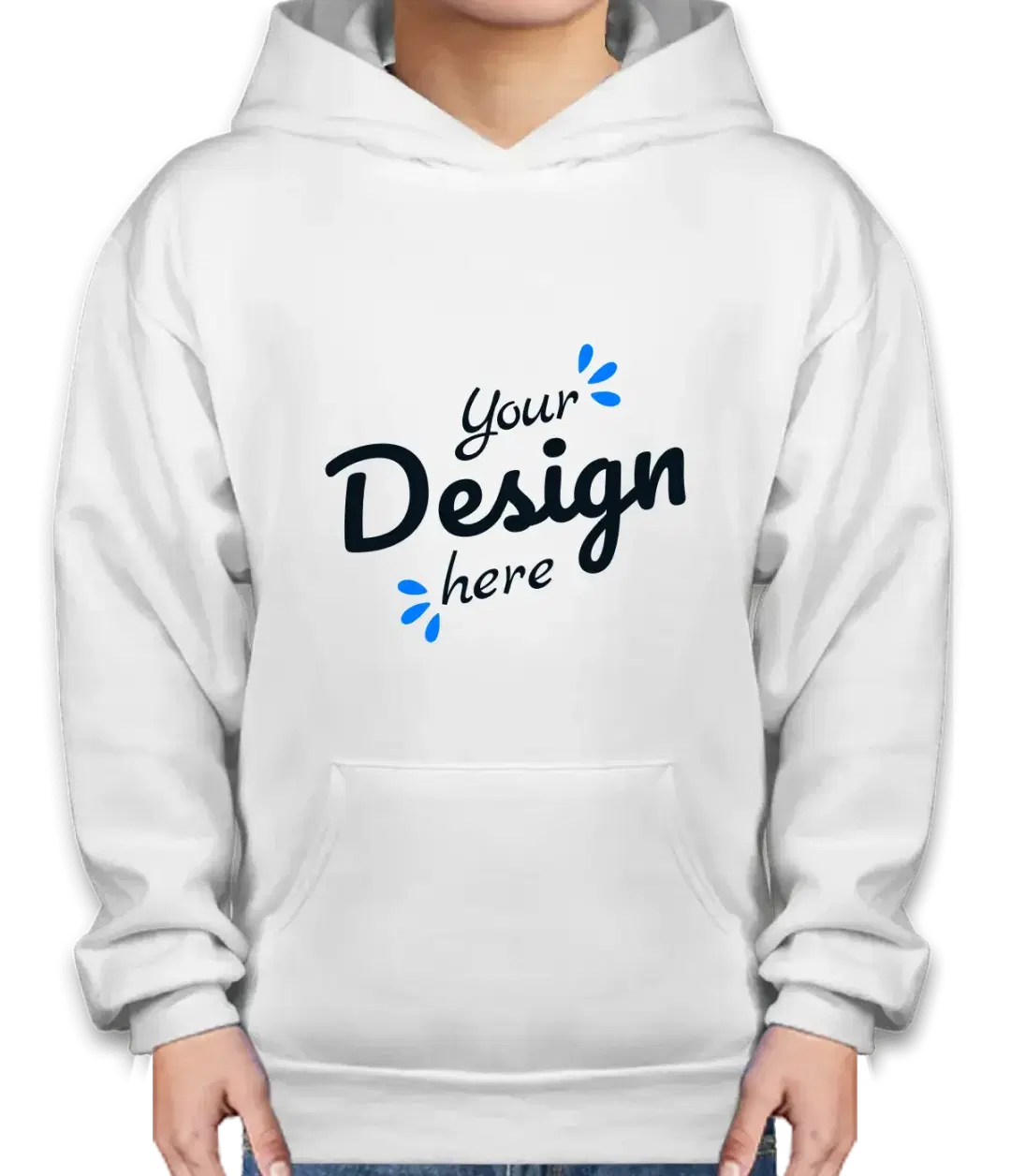 Youth Unisex  Pullover Sports Grey Hoodie Front