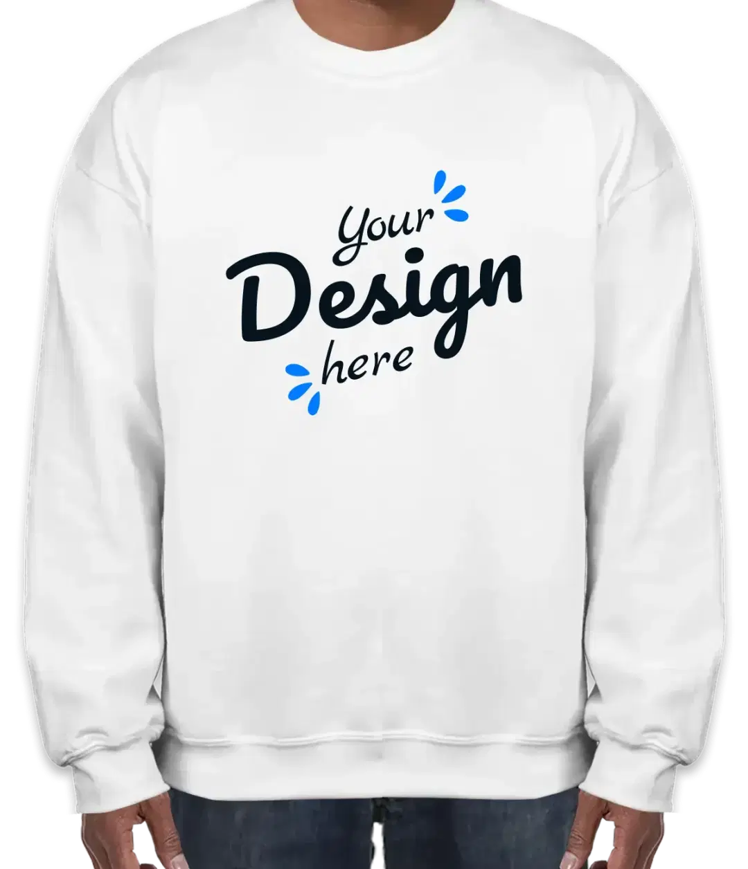 Adult Gildan White Sweatshirt