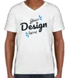 Unisex Softstyle V-Neck Jersey White T-Shirt.webp