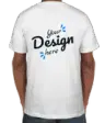 Unisex Softstyle V-Neck Jersey White T-Shirt back.webp