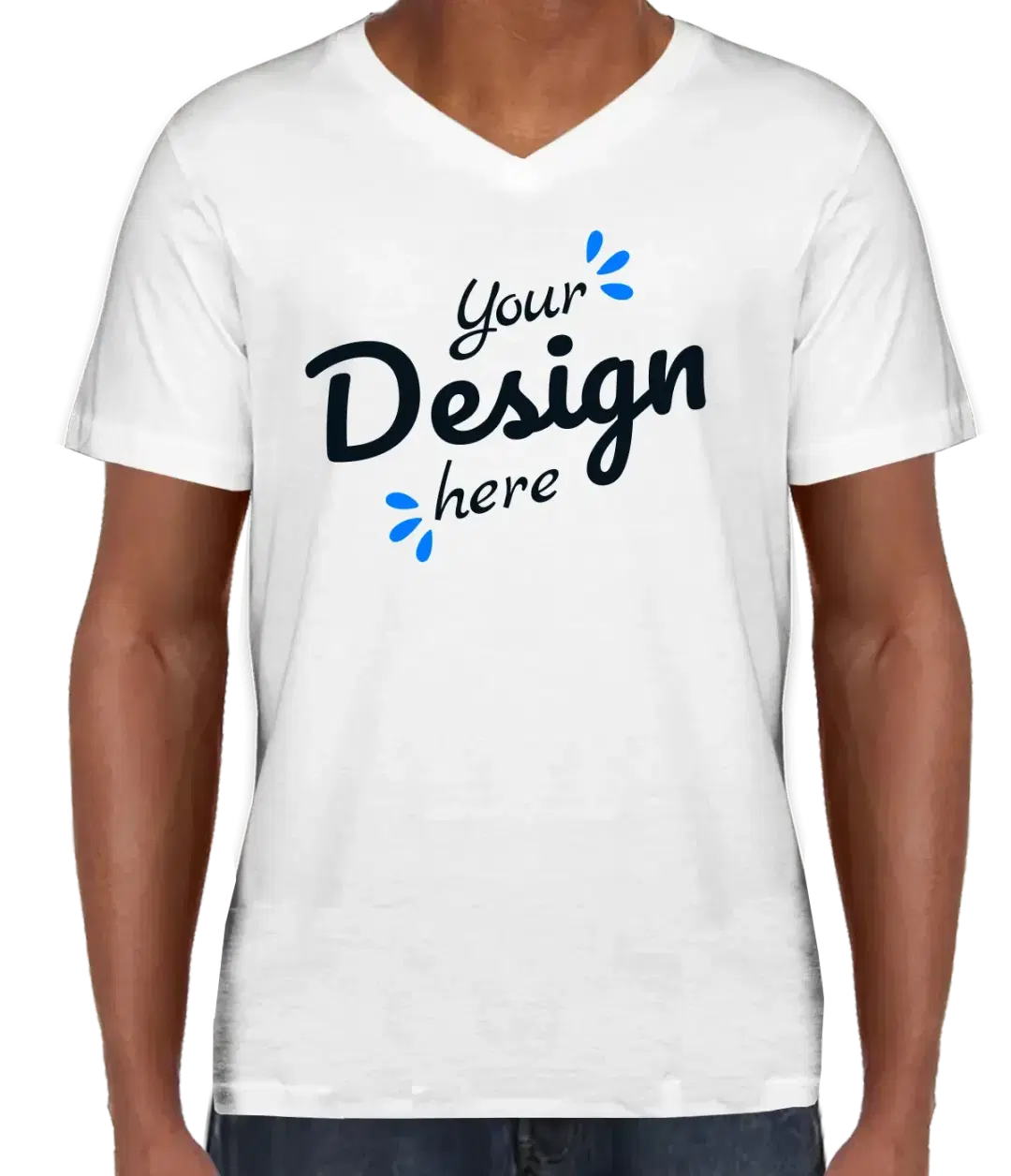 Unisex Softstyle V-Neck Jersey White T-Shirt.webp Unisex Softstyle V-Neck Jersey White T-Shirt.webp