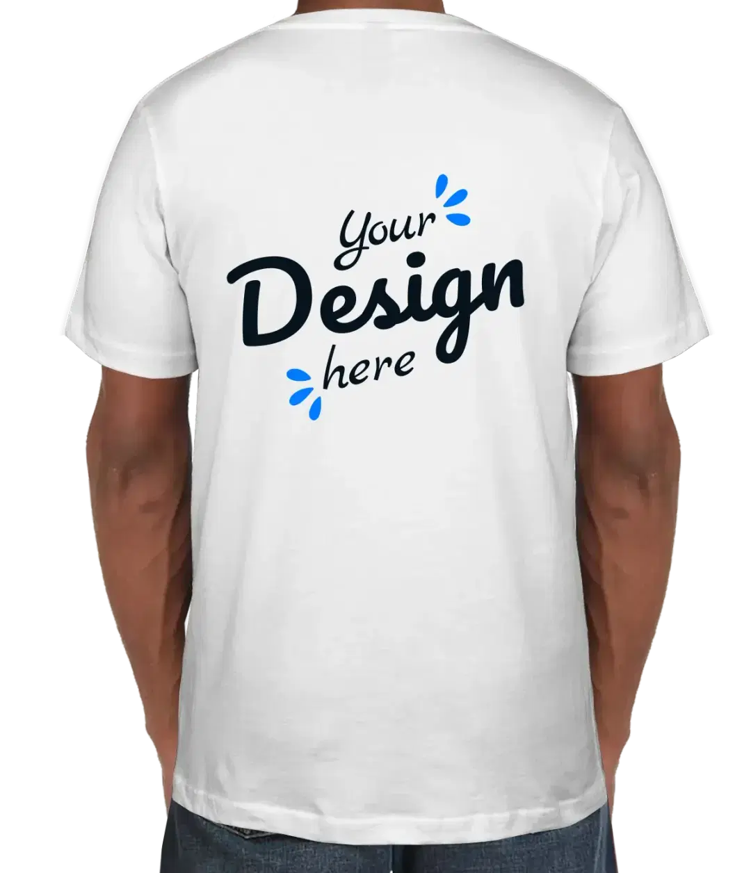 Unisex Softstyle V-Neck Jersey White T-Shirt back.webp Unisex Softstyle V-Neck Jersey White T-Shirt back.webp