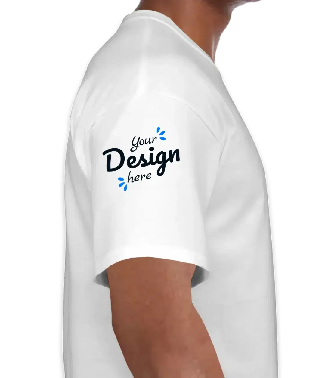 Unisex Softstyle V-Neck Jersey White T-Shirt left.webp Unisex Softstyle V-Neck Jersey White T-Shirt left.webp