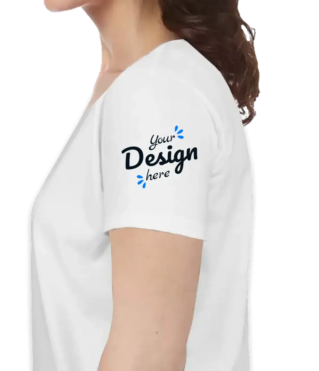 Unisex Softstyle V-Neck Jersey White T-Shirt Unisex Softstyle V-Neck Jersey White T-Shirt